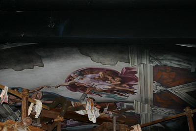 Spaceship Earth Michelangelo painting the ceiling of the Sistine Chapel